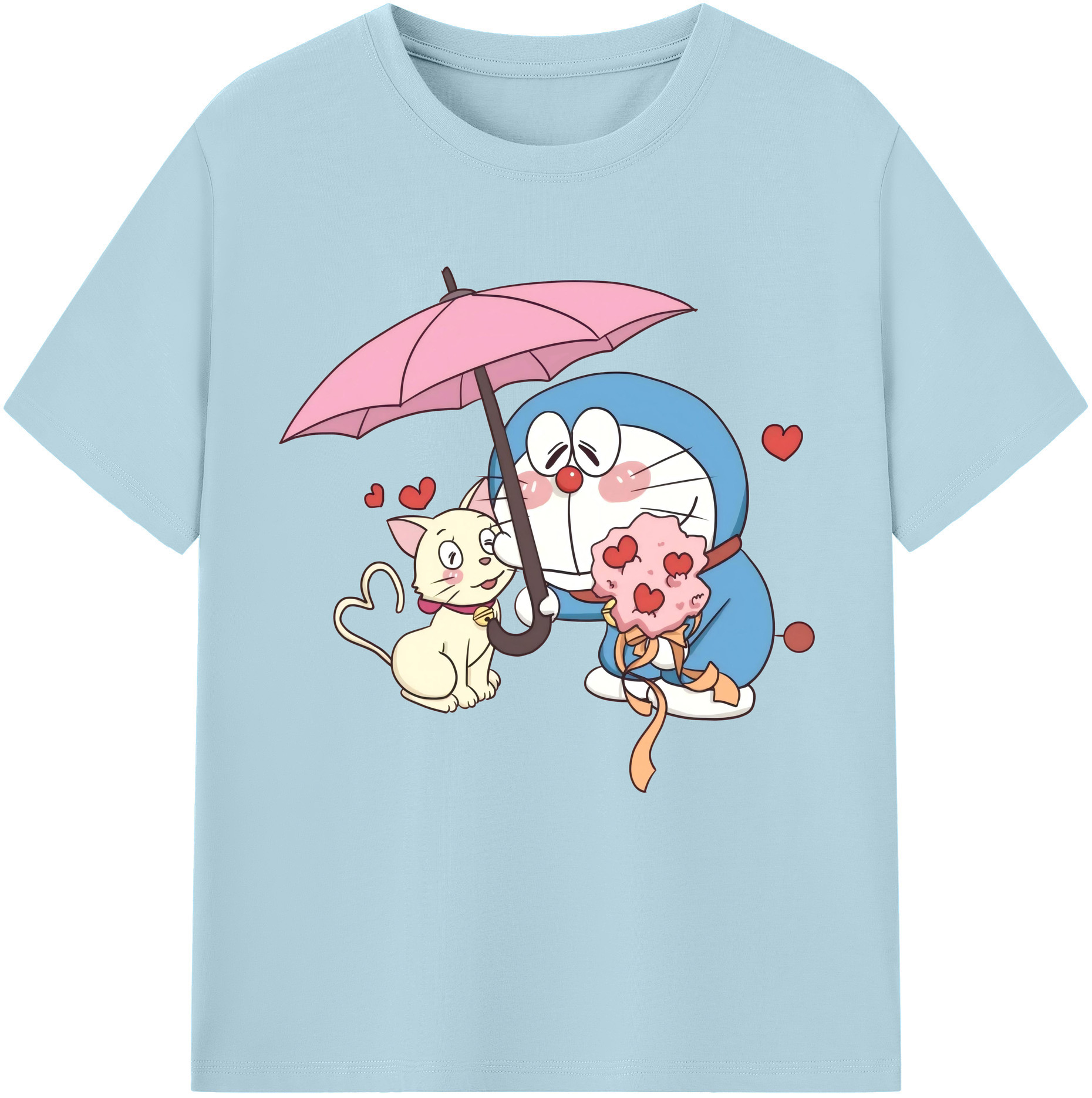 （画像用） ドラえもん Doraemon 綿100％半袖Tシャツ（フロントプリント）